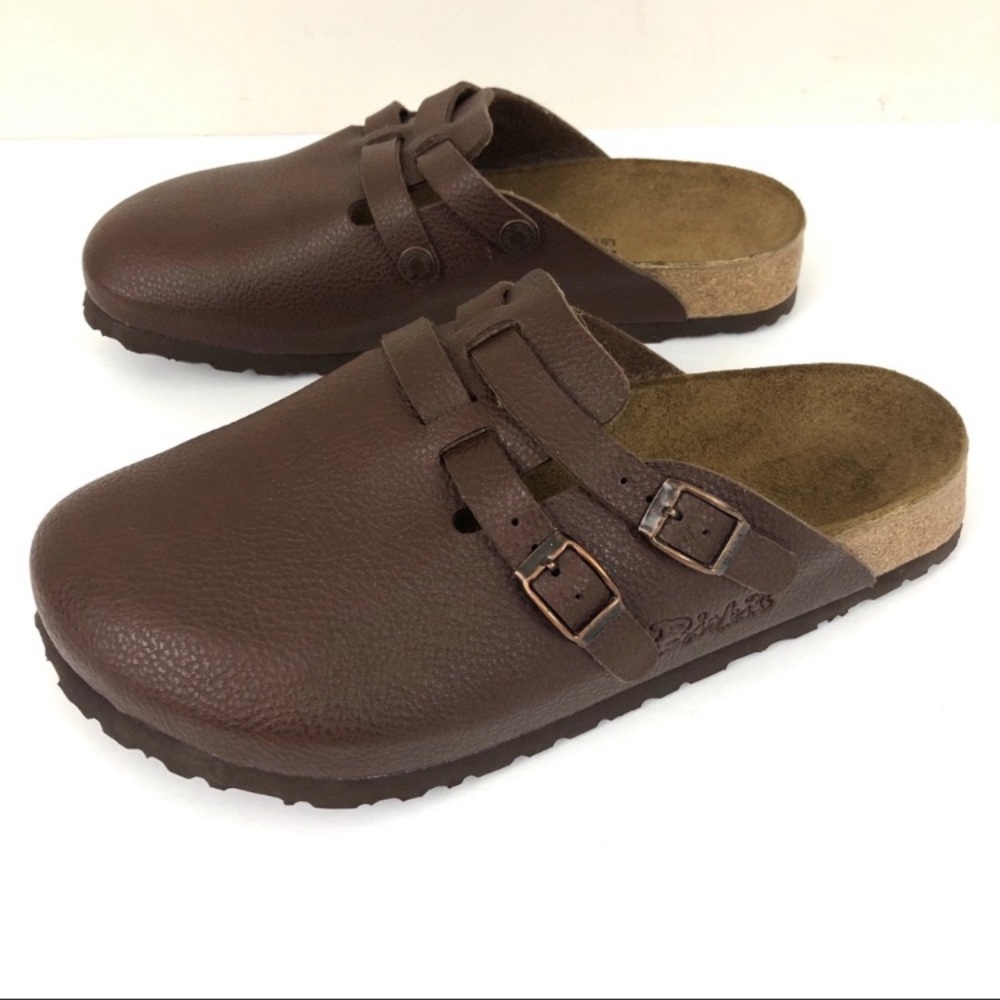 Birkenstock Birki’s Brown Camden Clog Mules Leather 9